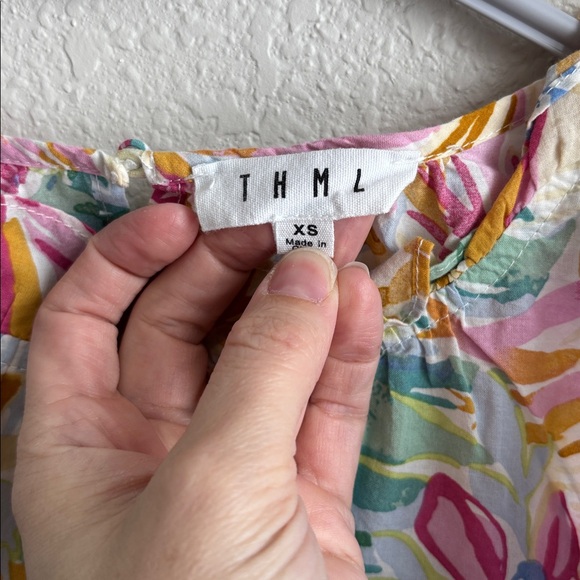 THML Anthropologie Floral Print Tank size XS - Picture 3 of 6